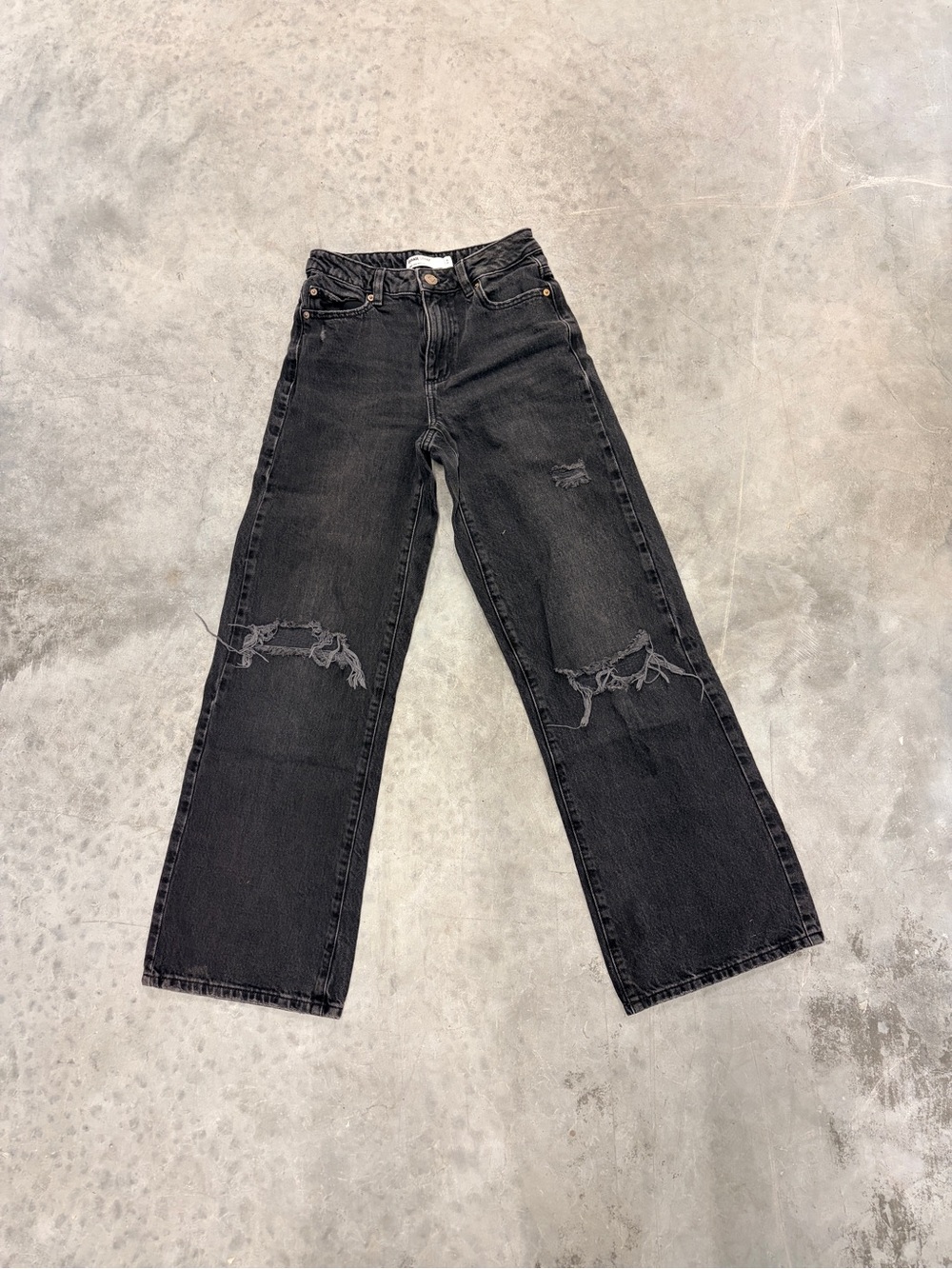 Garage Women’s Black Bootcut Distressed Jeans